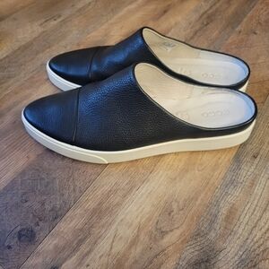 Ecco Women's EU 42 US 11 Black Gillian Leather Slides Point Toe Confort Shoes